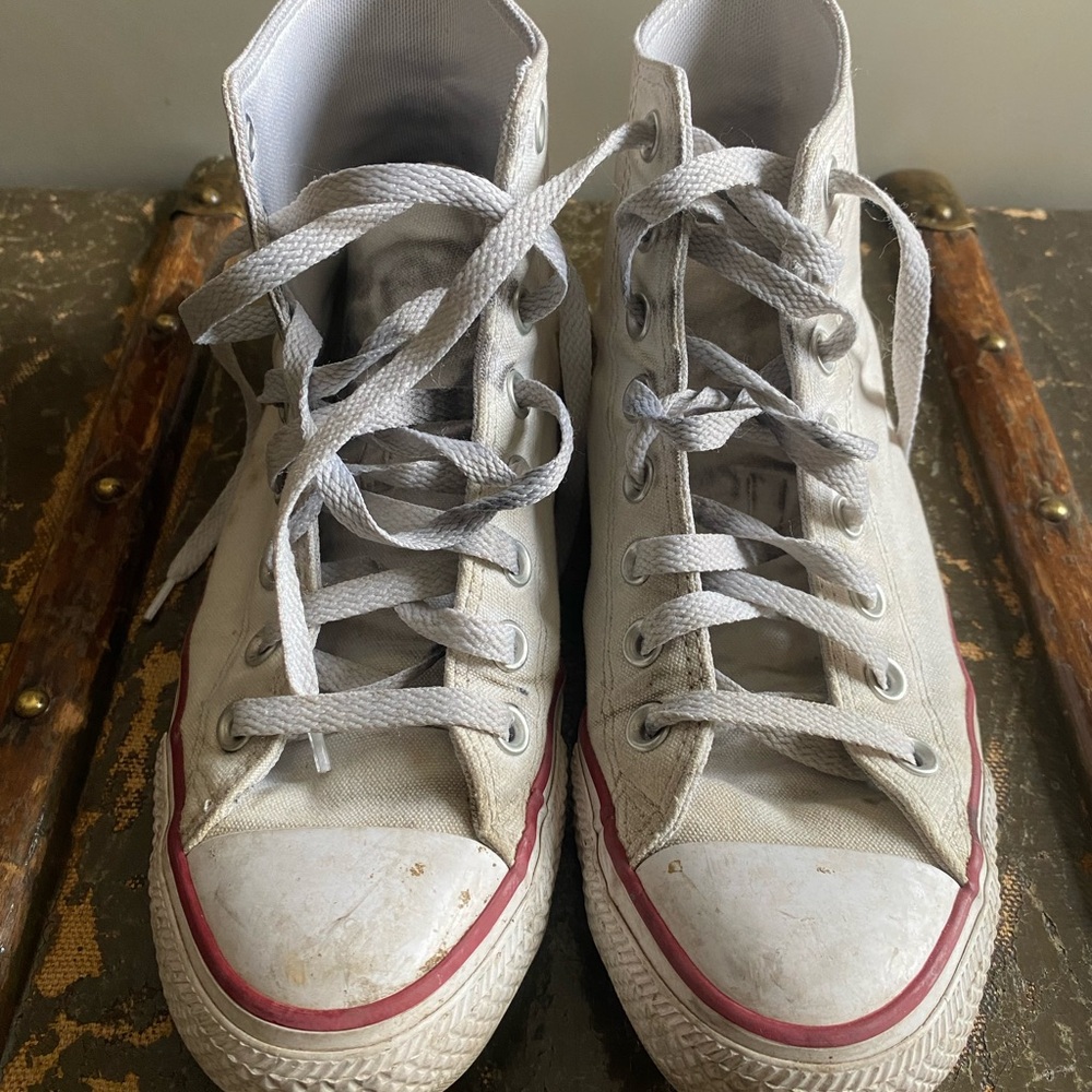 Converse High-Top Sneakers - White and Red
